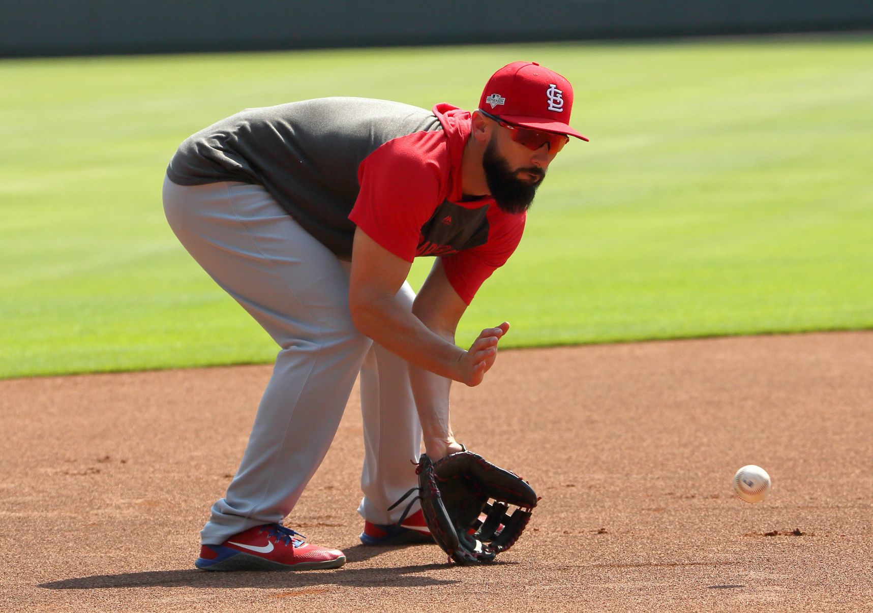 St. Louis Cardinals practice before Game 1 of NLDS in Atlanta